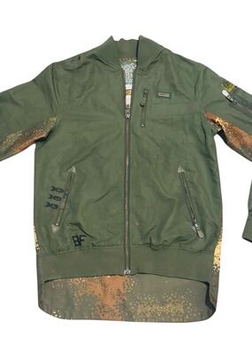 Retro Born Fly 2002 Military Green Men's Bomber Jacket M